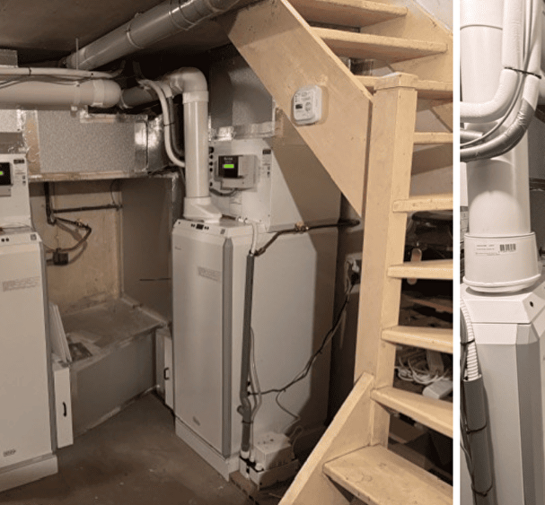 Hybride luchtverwarming met topkoeling voor woning