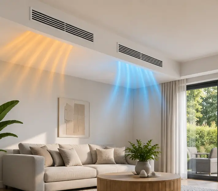 Luchtverwarming combineren met koelen